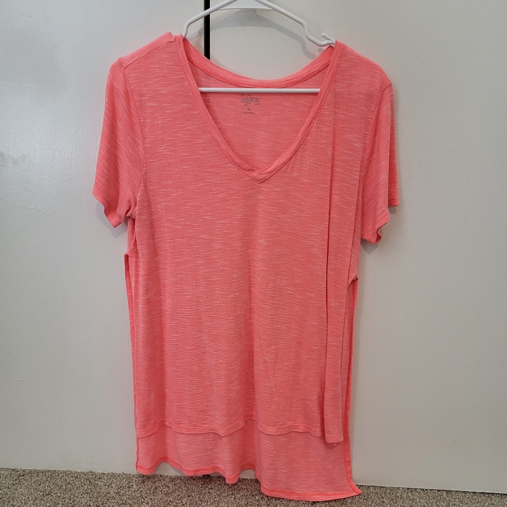 City Streets Pink Shirt with Slit on Side